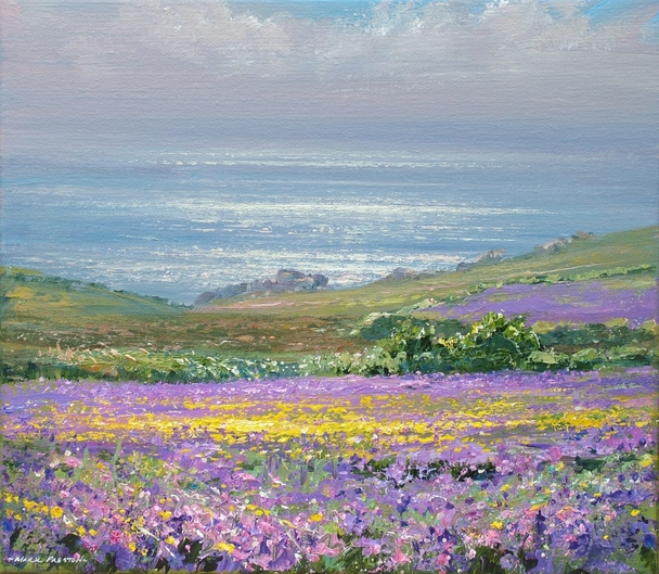 Mark Preston - viper's bugloss and corn marigolds, boscregan